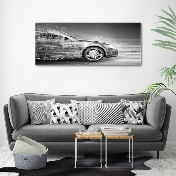 Canvas foto Een auto die te hard rijdt
