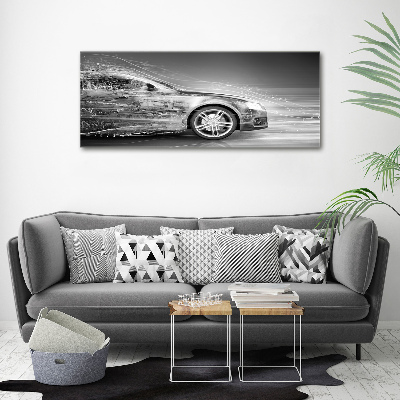 Canvas foto Een auto die te hard rijdt