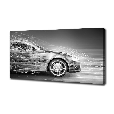 Canvas foto Een auto die te hard rijdt