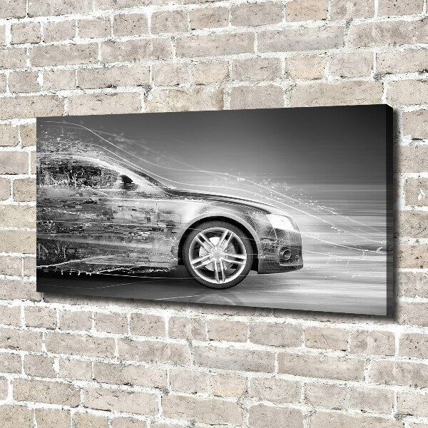 Canvas foto Een auto die te hard rijdt