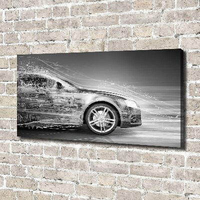 Canvas foto Een auto die te hard rijdt