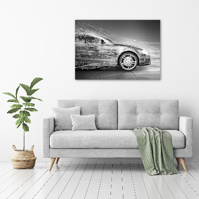 Canvas foto Een auto die te hard rijdt