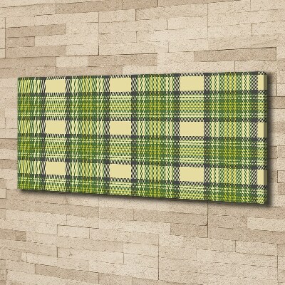 Canvas foto Groen geblokt