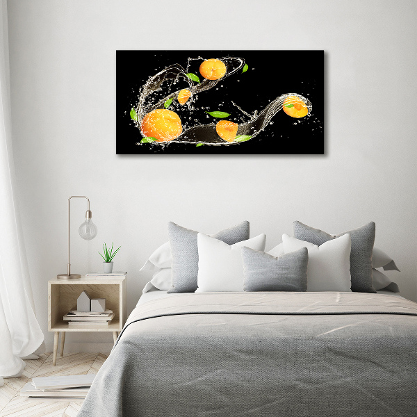 Foto op canvas Abrikozen en water