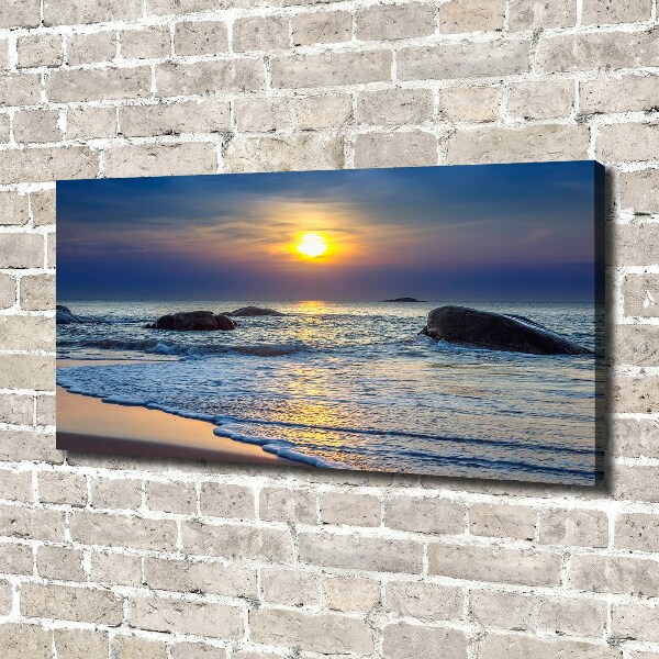 Foto op canvas Zonsondergang aan zee