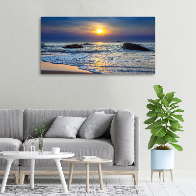 Foto op canvas Zonsondergang aan zee