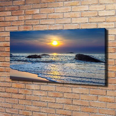 Foto op canvas Zonsondergang aan zee