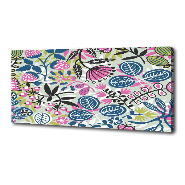 Foto op canvas Bloemenpatroon