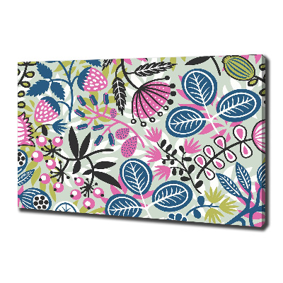 Foto op canvas Bloemenpatroon