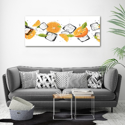 Foto op canvas Sinaasappels met ijs