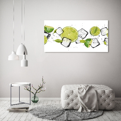 Canvas foto Limoen met ijs