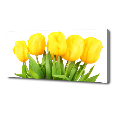 Canvas foto Gele tulpen
