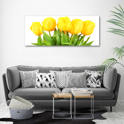 Canvas foto Gele tulpen