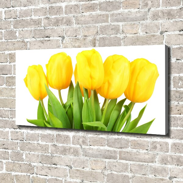 Canvas foto Gele tulpen