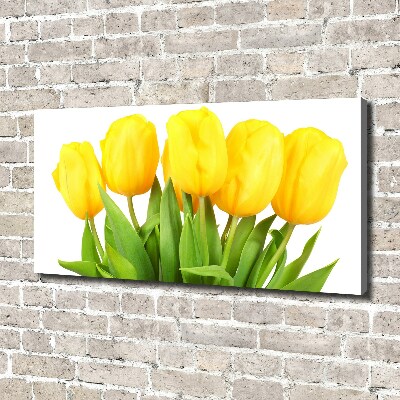 Canvas foto Gele tulpen