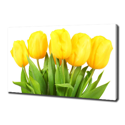 Canvas foto Gele tulpen