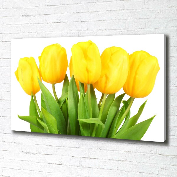 Canvas foto Gele tulpen