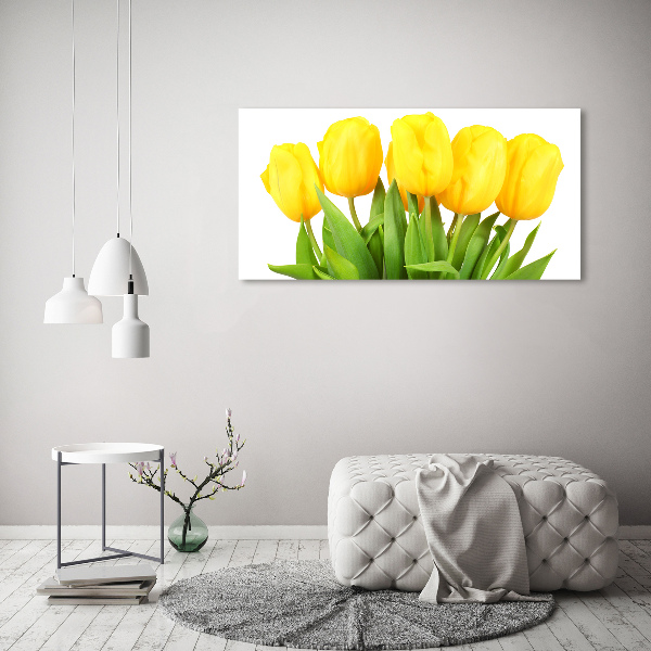 Canvas foto Gele tulpen