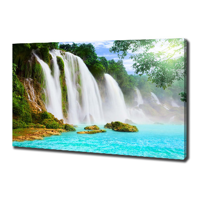 Canvas foto Waterval