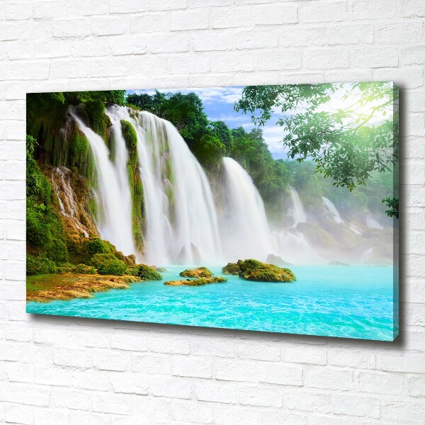Canvas foto Waterval