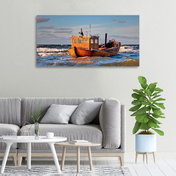 Canvas schilderij Vissersboot