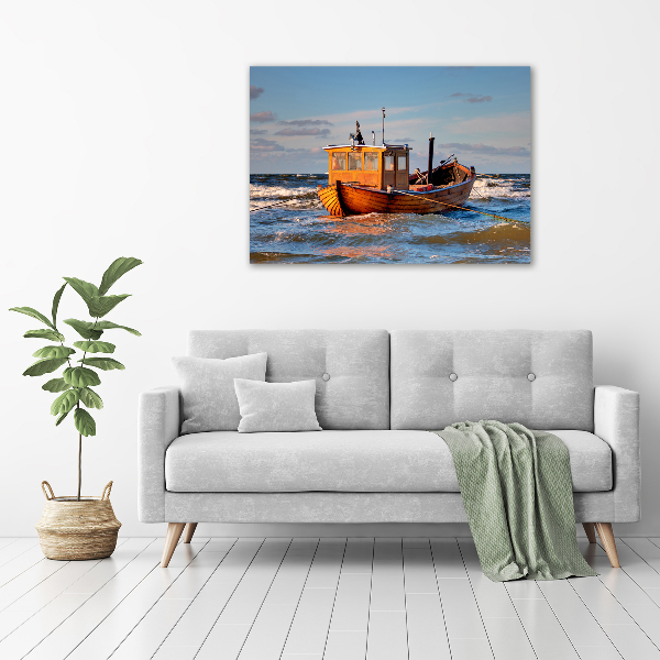 Canvas schilderij Vissersboot