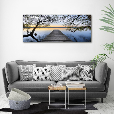 Schilderij op canvas Steiger aan het meer