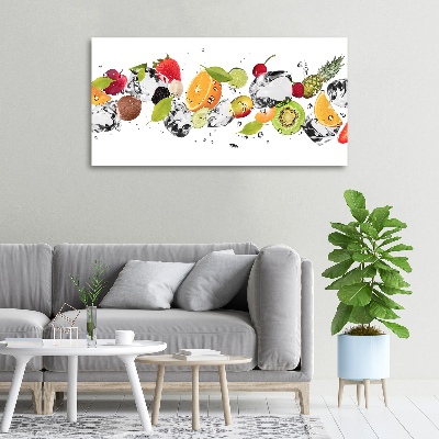 Canvas foto Fruit en water