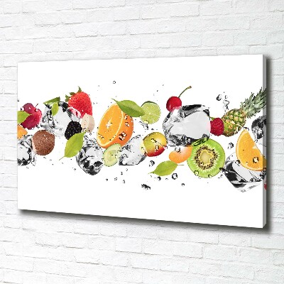 Canvas foto Fruit en water