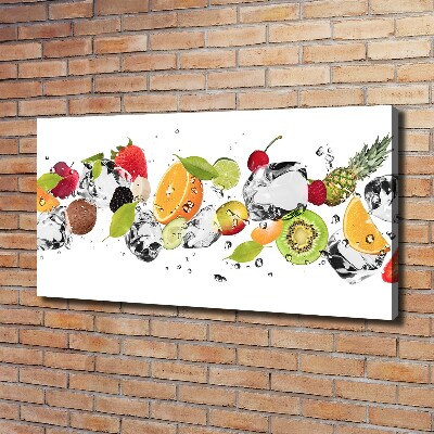 Canvas foto Fruit en water