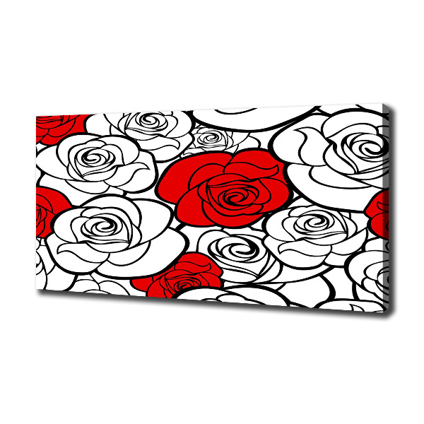 Schilderij op canvas Rozen