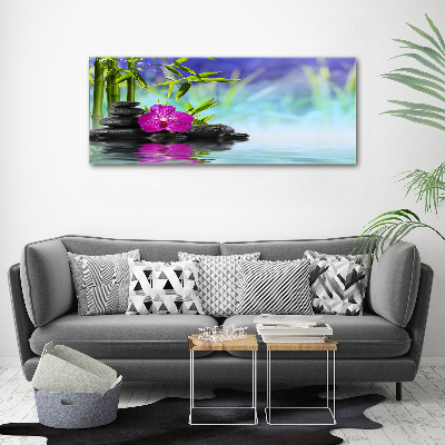Foto canvas Bamboe-orchidee