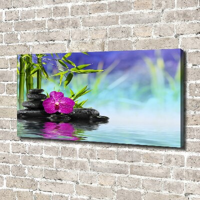 Foto canvas Bamboe-orchidee