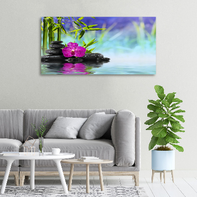 Foto canvas Bamboe-orchidee