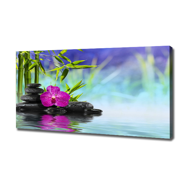 Foto canvas Bamboe-orchidee