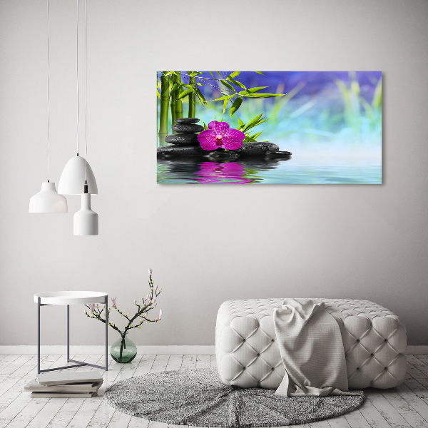 Foto canvas Bamboe-orchidee