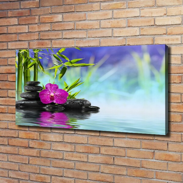 Foto canvas Bamboe-orchidee