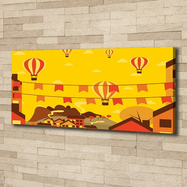 Foto op canvas Ballonnen boven de stad