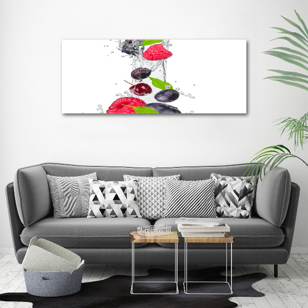 Schilderij op canvas Fruit en water