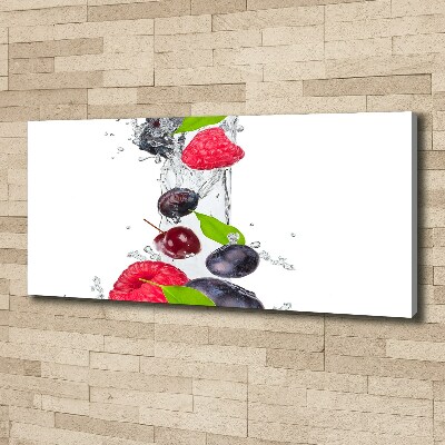 Schilderij op canvas Fruit en water