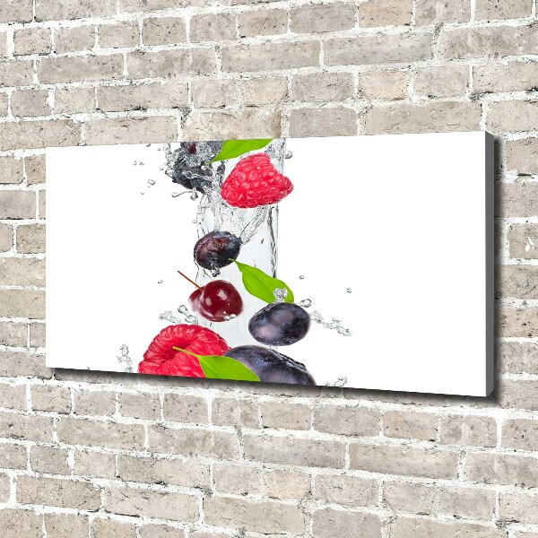 Schilderij op canvas Fruit en water