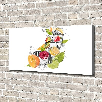 Foto canvas Fruit met ijs