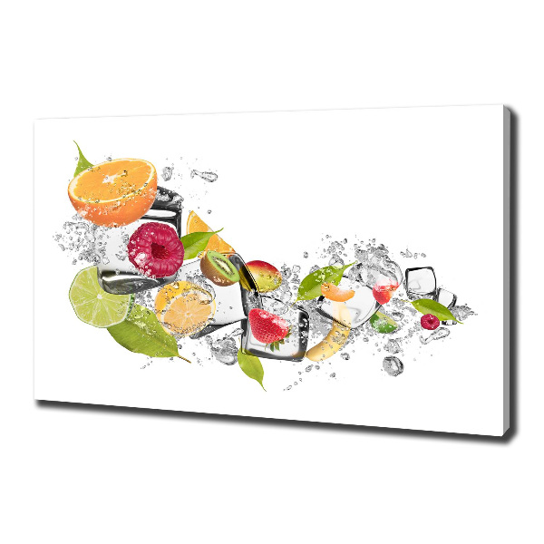 Foto canvas Fruit met ijs