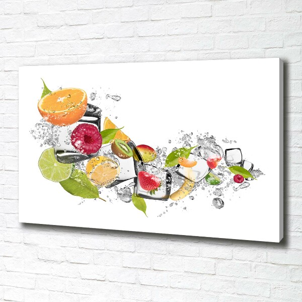 Foto canvas Fruit met ijs