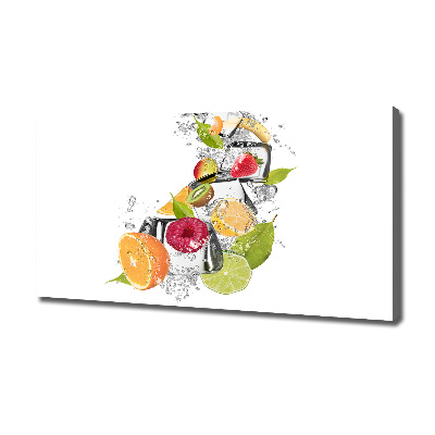 Foto canvas Fruit met ijs