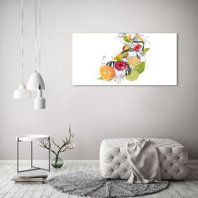 Foto canvas Fruit met ijs