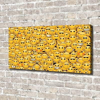 Schilderij op canvas Emoticons
