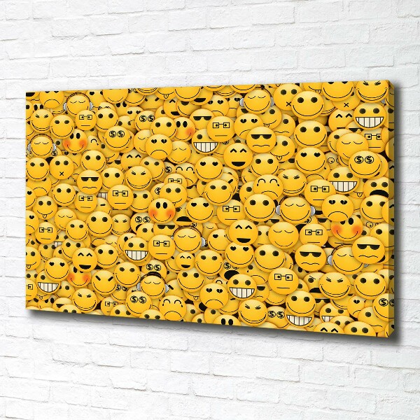 Schilderij op canvas Emoticons