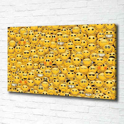 Schilderij op canvas Emoticons