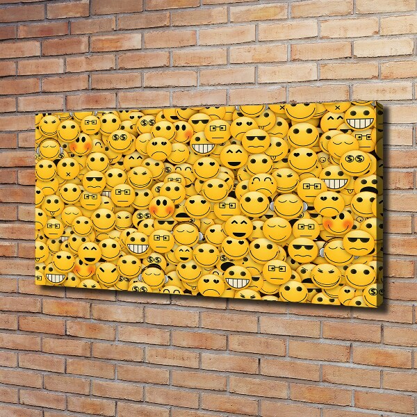Schilderij op canvas Emoticons